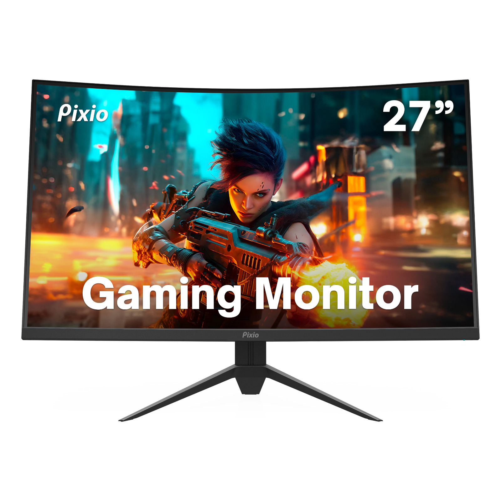 Pixio PXC277 Advanced 27in WQHD 165Hz FAST VA 1ms GTG Curved Gaming Monitor