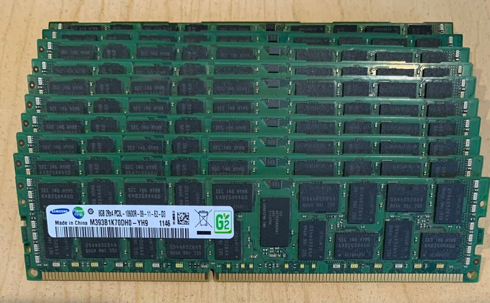 Lot of 10 SAMSUNG 8GB PC3L DDR3 Server Memory RAM, SEE LIST