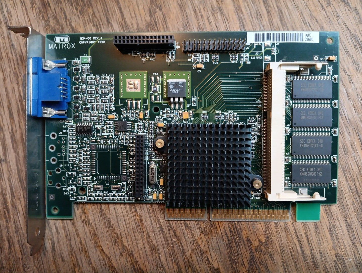 MGI MATROX AGP Graphics Card Model G2+ MILA 8D CPQ