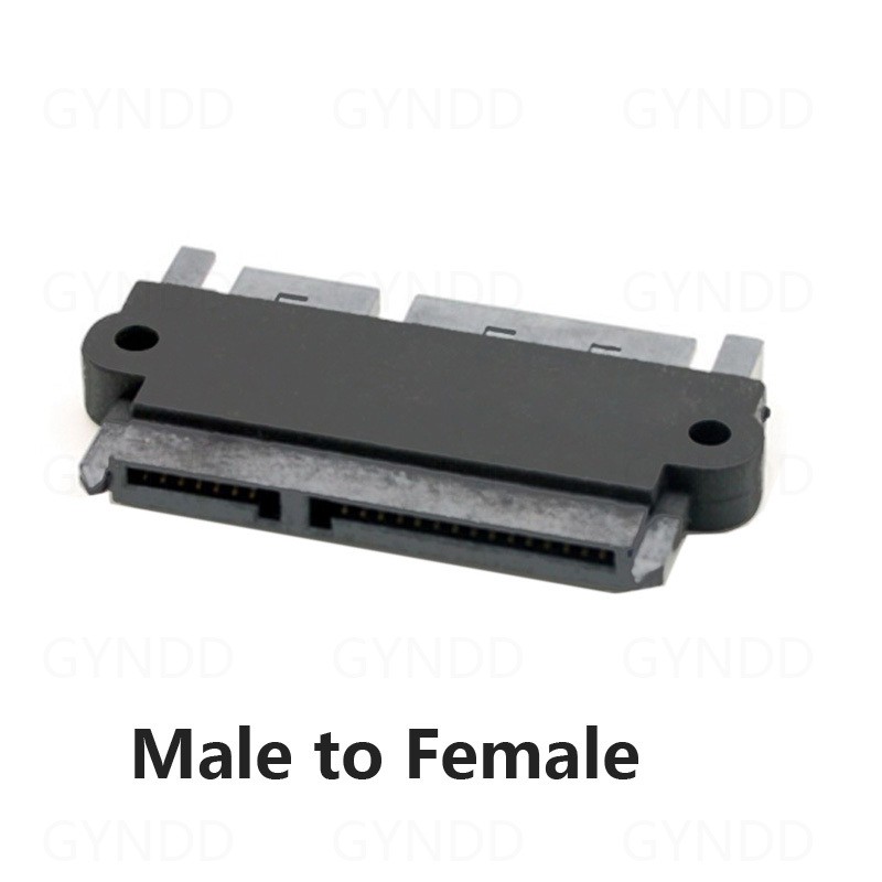 SATA 22Pin 7+15 Male to SATA 22P 7+15 Male extension convertor Straight adapter