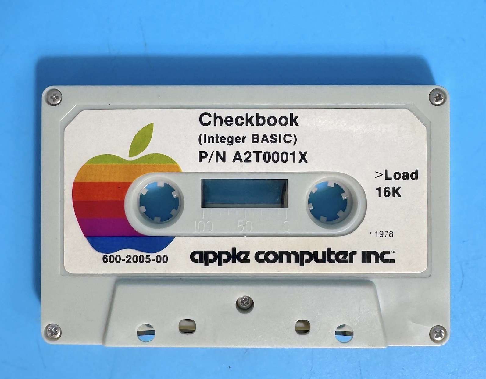 Apple II Checkbook A2T0001X 600-2005-00 Integer BASIC Cassette