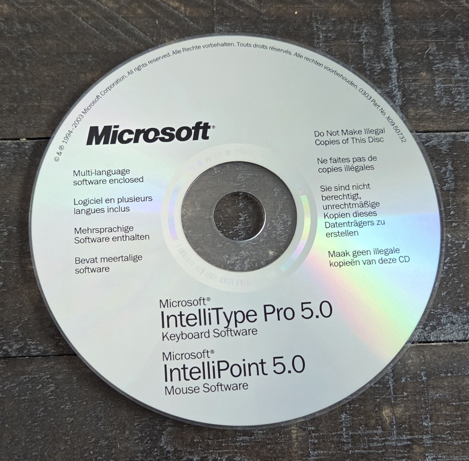 Microsoft IntelliType Pro 5.0 & IntelliPoint 5.0 Software driver Original cd Win