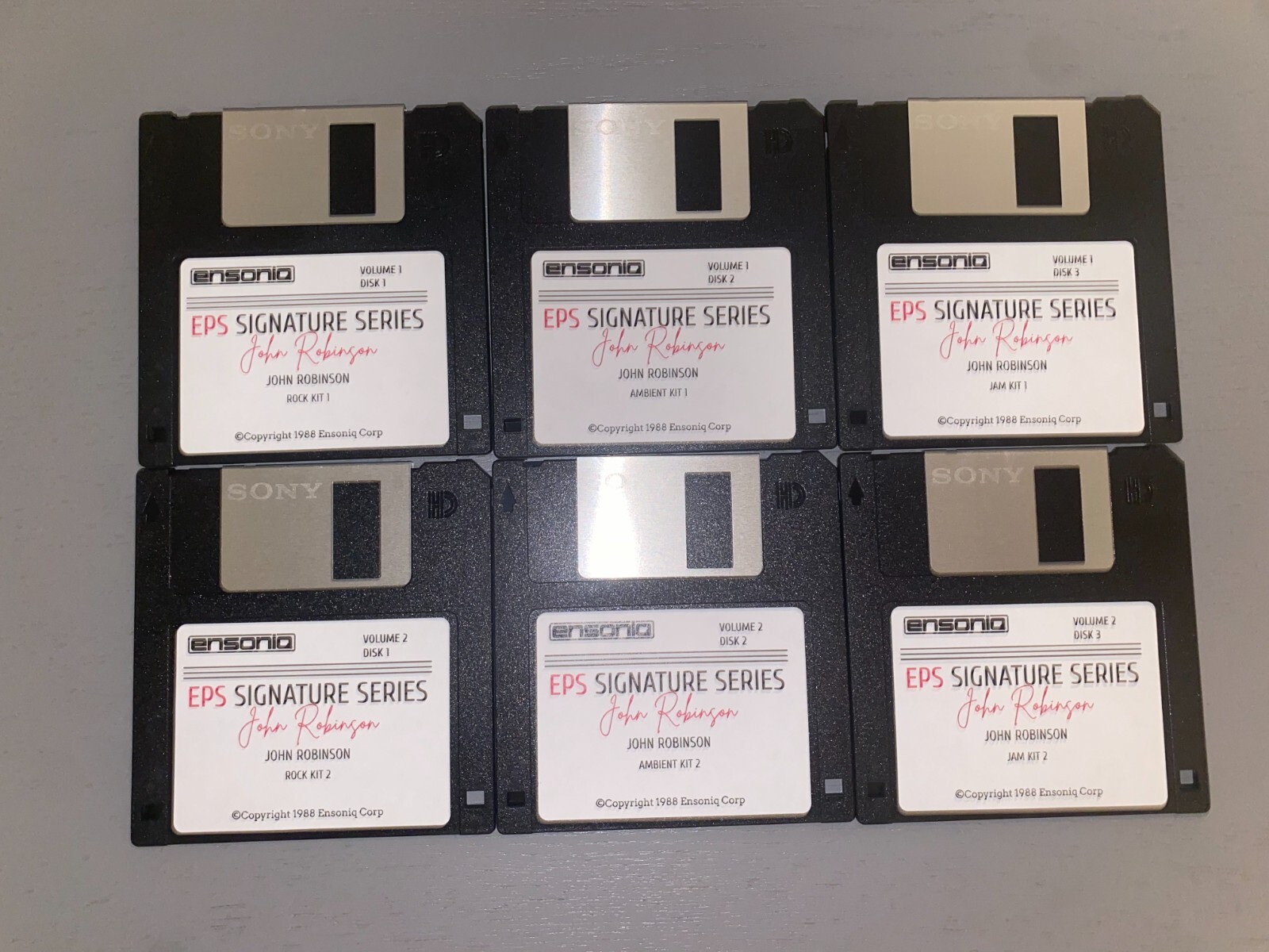 Ensoniq 6 Disk Library Set - John Robinson VOL #1  VOL #2 for ASR-10  TS-10 EPS