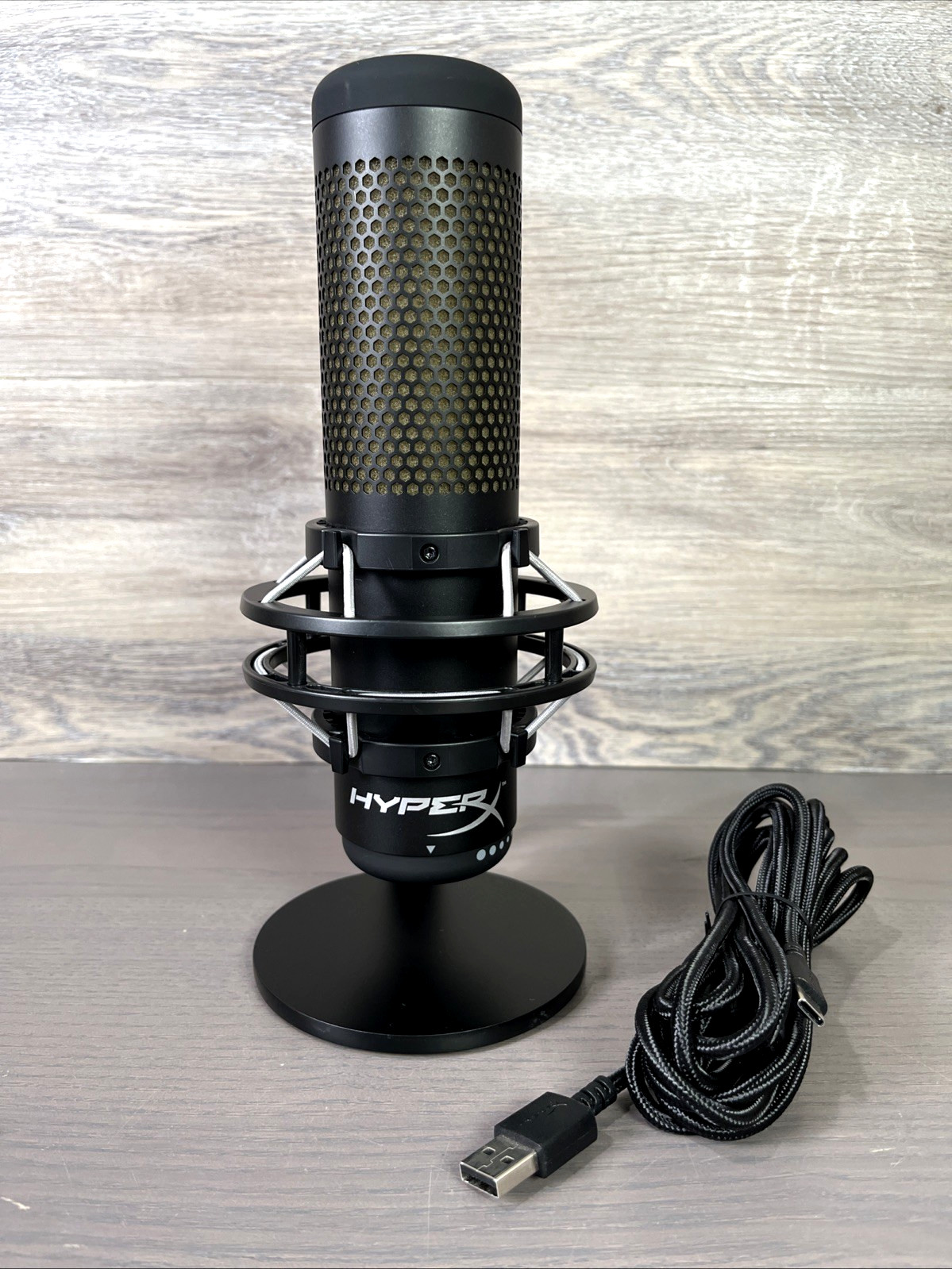 HyperX QuadCast S RGB LED USB-C Cardioid Microphone - Black