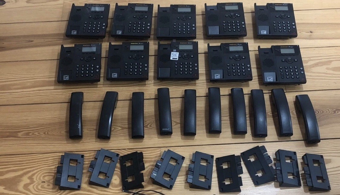 LOT OF 10 Polycom Ring Central Poly VVX 150 2 Line IP Phone - 2314-48810-001
