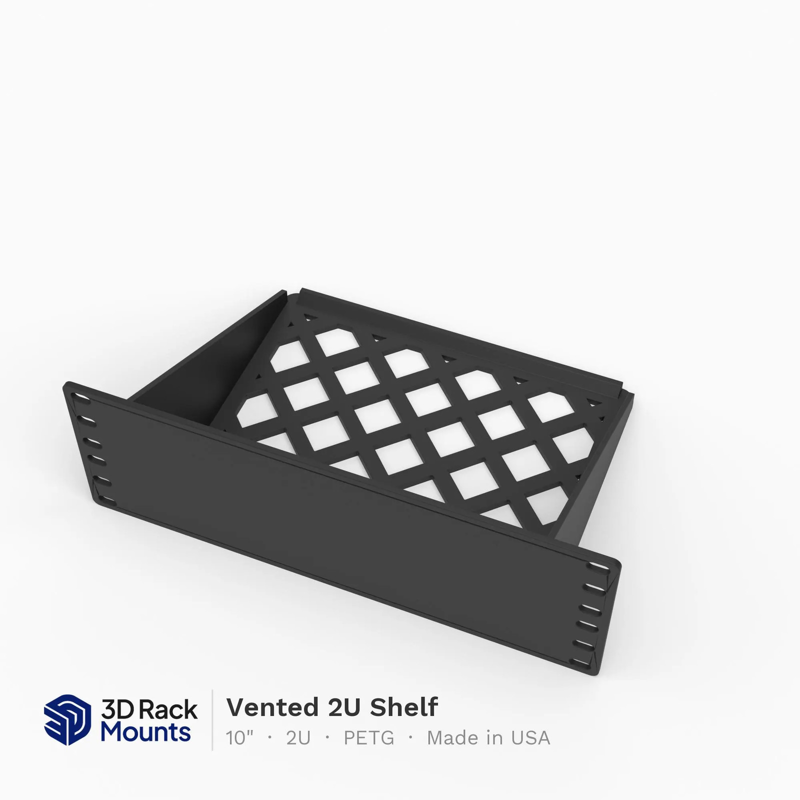10" Mini Rack Vented Shelf - 2U