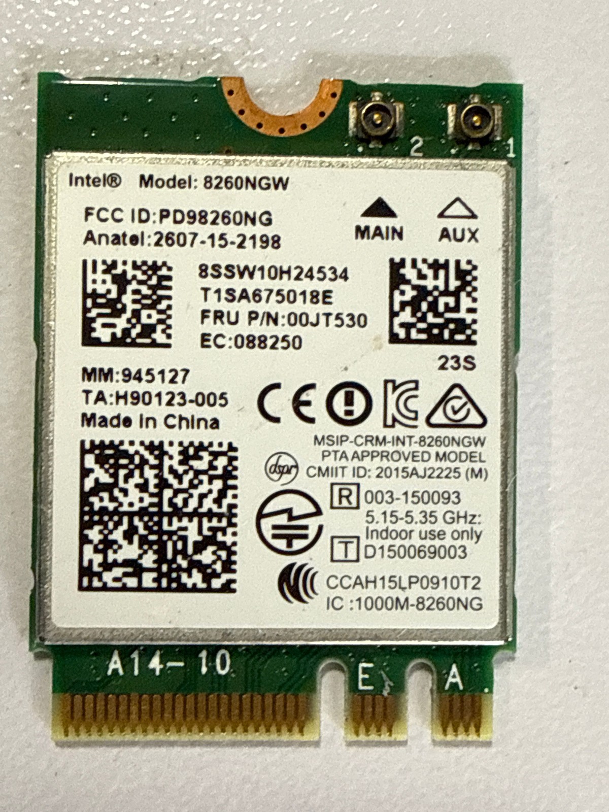 Intel 8260NGW Grade B