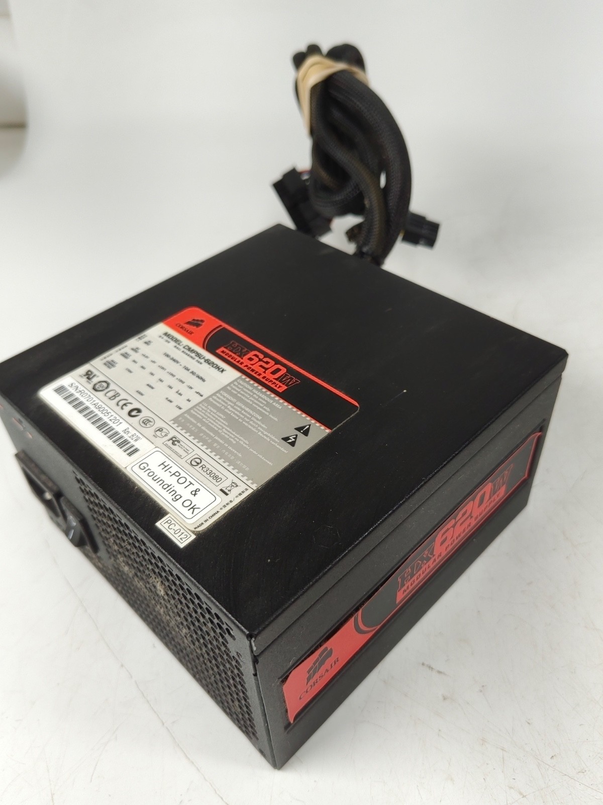 Corsair HX620W 620W Modular ATX Power Supply PSU Tested Working Older Model