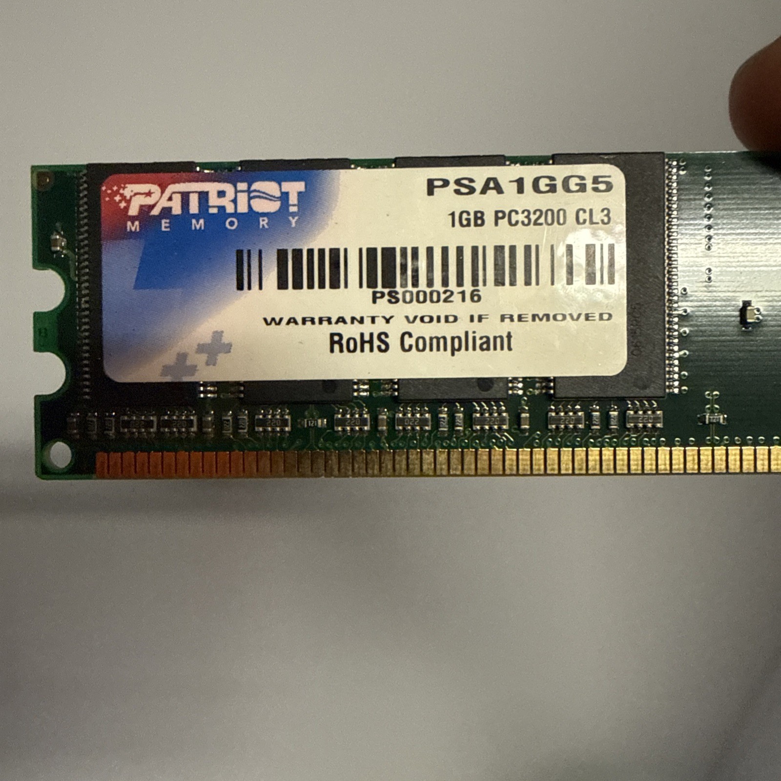 Patriot Memory 1GB PC3200 CL3