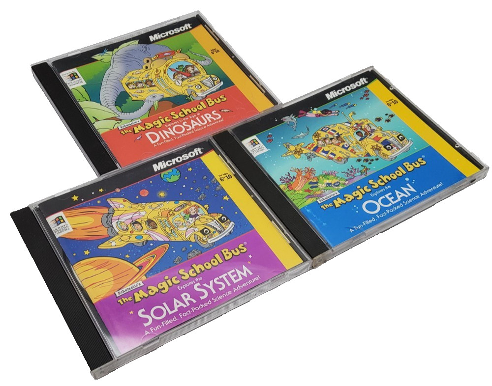 Bundle The Magic School Bus: Dinosaurs + Solar System + Oceans ~ Microsoft VTG