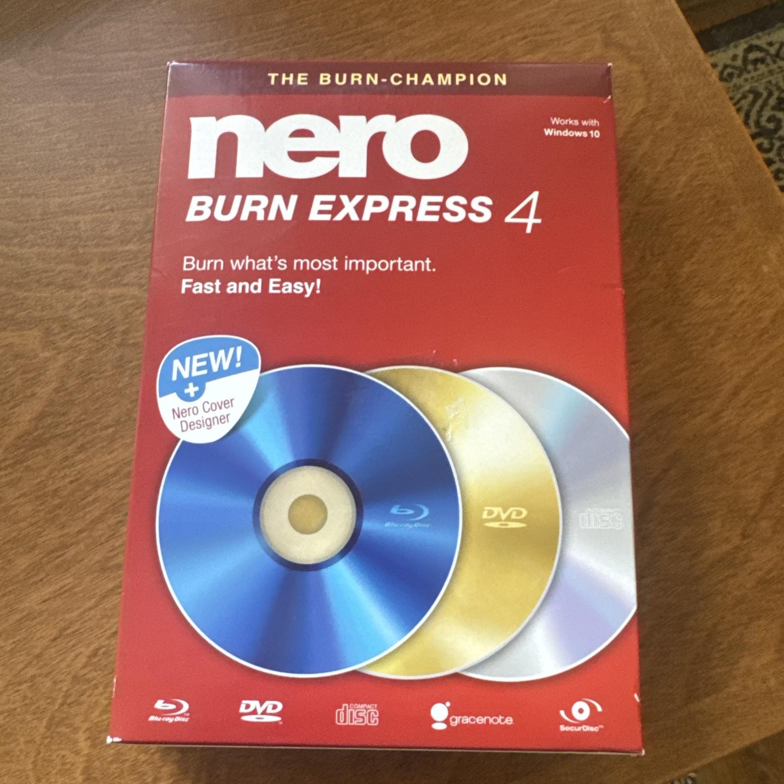 Nero Burn Express 4 CD DVD Bluray Copy Rip Convert Backup Protect New Sealed