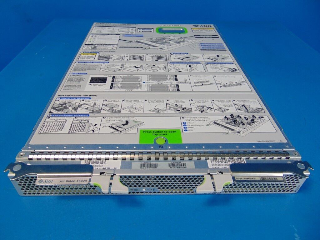 Sun Microsystems Sunblade X6420 Blade Server Quad Core 32GB RAM DDR2