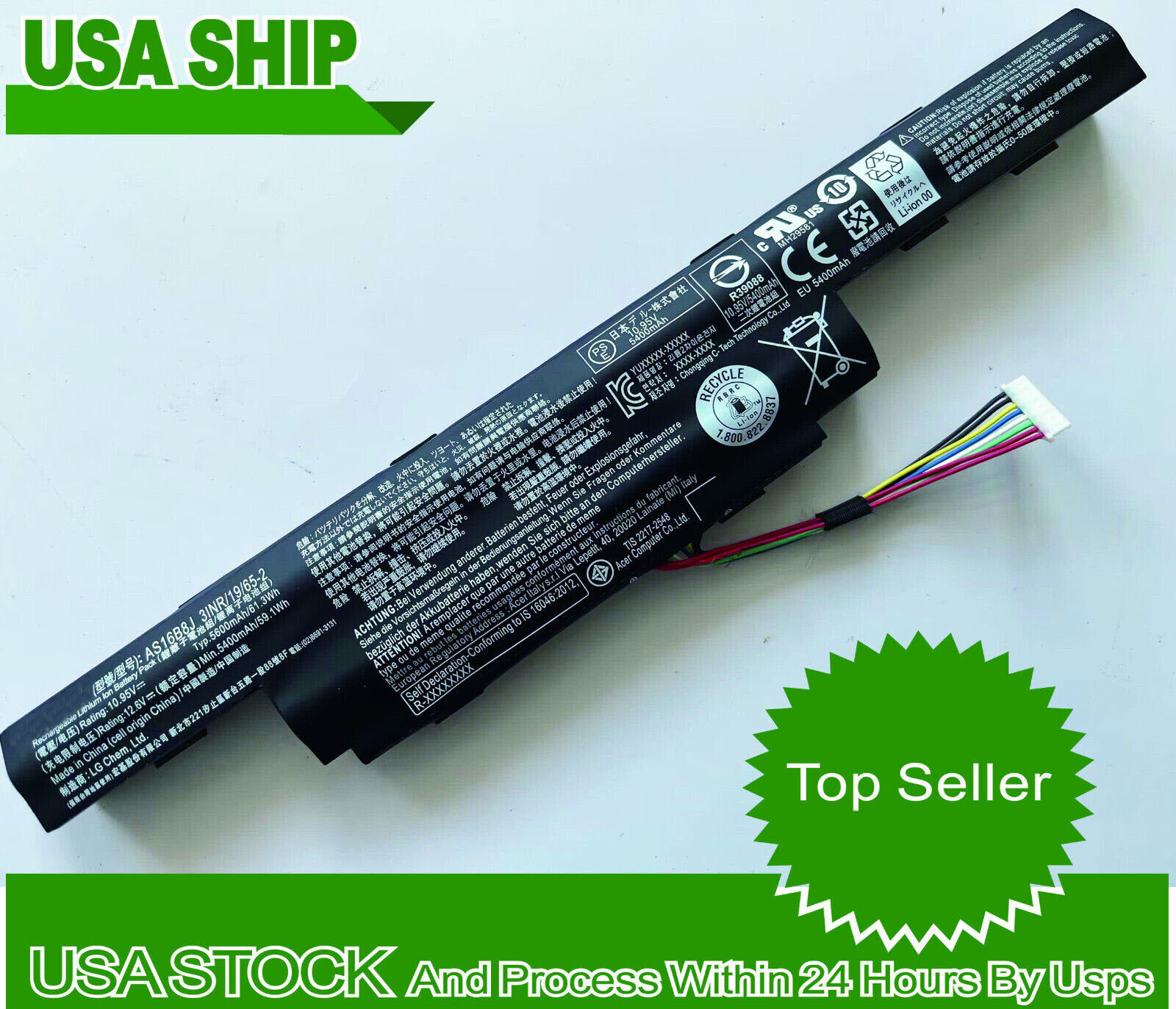 New Genuine AS16B8J  battery For Acer Aspire E5-575G E5-575G-53VG 15.6" Series