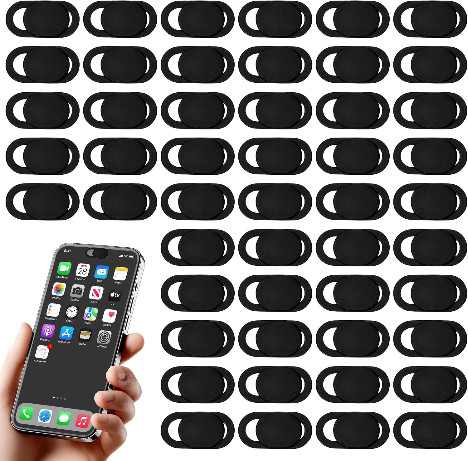 50 Pcs Webcam Cover Slide, Ultra-Thin Cell Phone Camera Cover