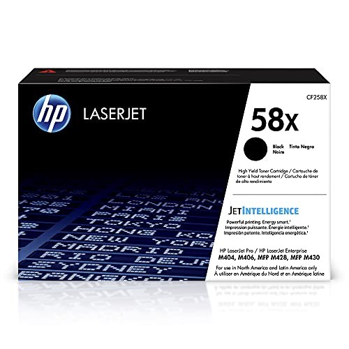 yield Toner Cartridge Works with HP LaserJet Enterprise M406dn - HP 58X Black