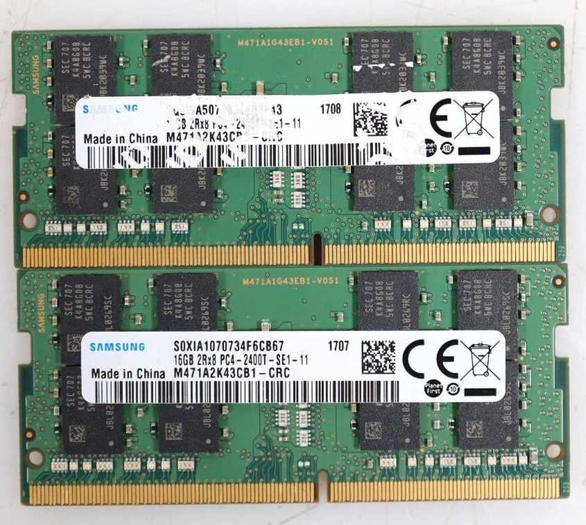 Lot 2x 16GB (32GB) Samsung M471A2K43CB1-CRC 16GB DDR4 SODIMM Laptop Memory
