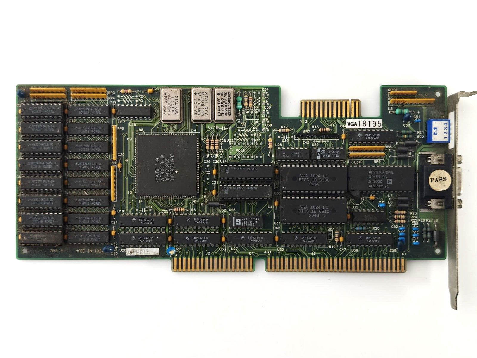 WDC `89 WD90C00-JK Western Digital 512KB ISA 16 bit