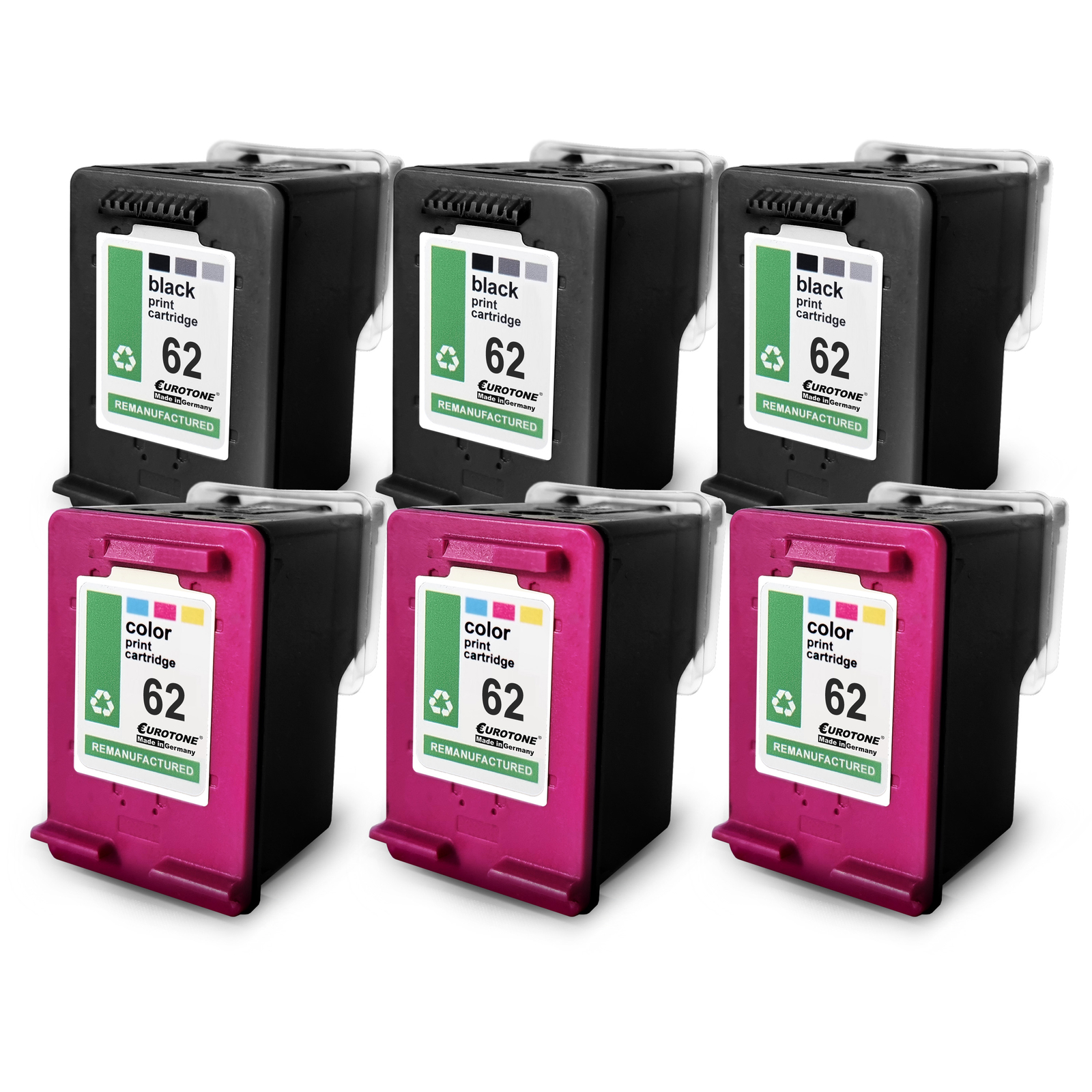 6x Eurotone Eco Ink 3+3 for HP Envy 5663-e-All-in-One 5545-e-All-in-One
