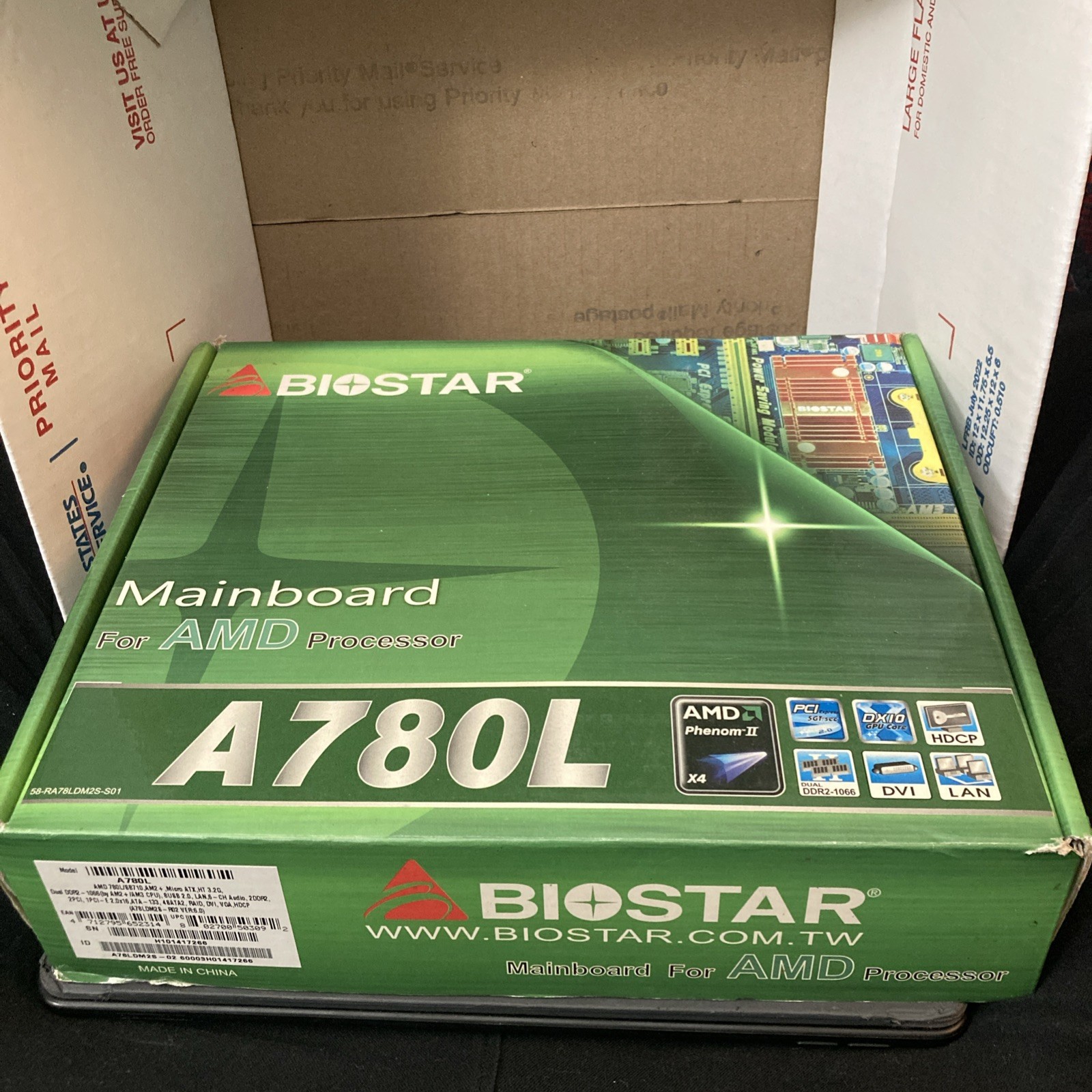 Biostar A780L AM2+ mATX Motherboard For AMD Processor DDR2