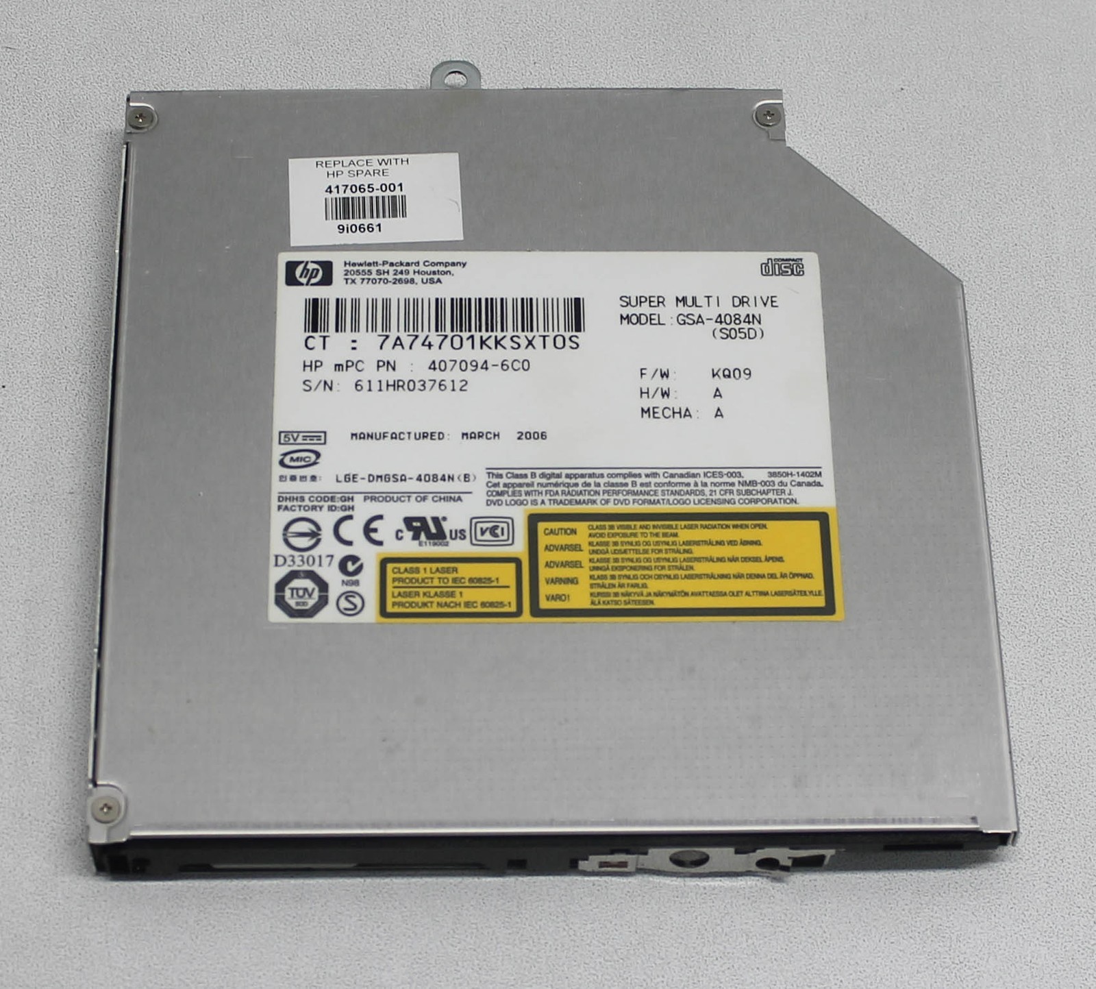 GSA-4084N Generic Dvd Super Multi Dl Ls Drive "GRADE A"