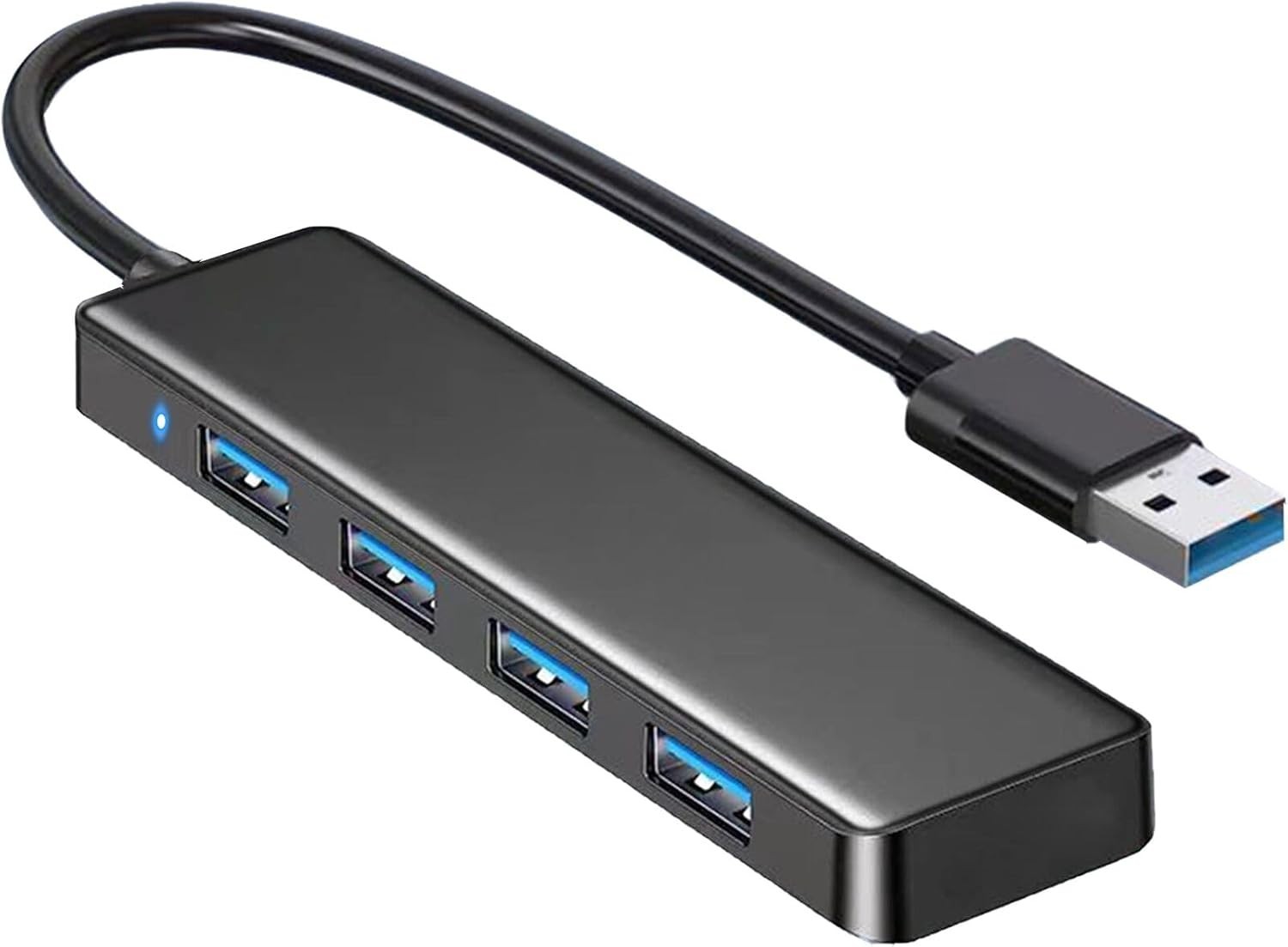 USB 3.0 4 Port Hub Splitter Multi Adapter 5Gbps High Speed PC Desktop Laptop