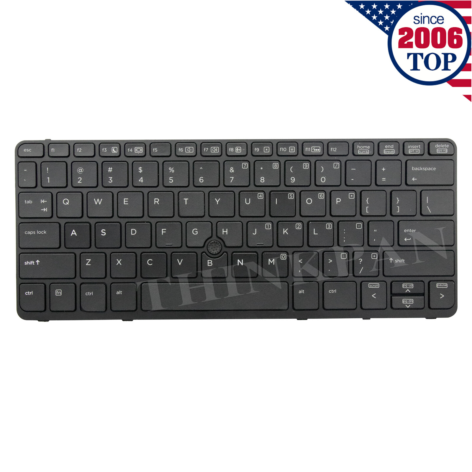 Original US Non-Backlit Keyboard for HP Elitebook 820 G1 820 G2 736654-001