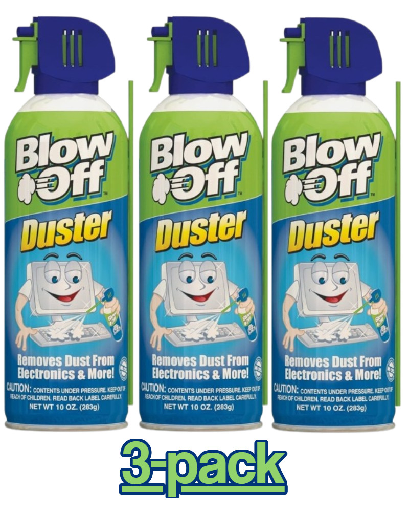 3 Cans Blow Off M5749 Air Duster (8 Ounce Unit) Made In USA