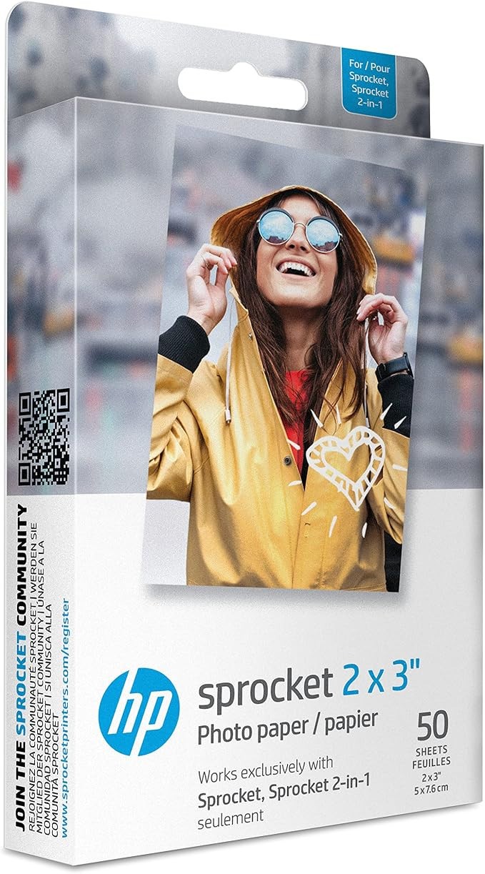 HP SPROCKET 2X3" PHOTO PAPER 50 SHEETS BRAND NEW HPIZ2X350