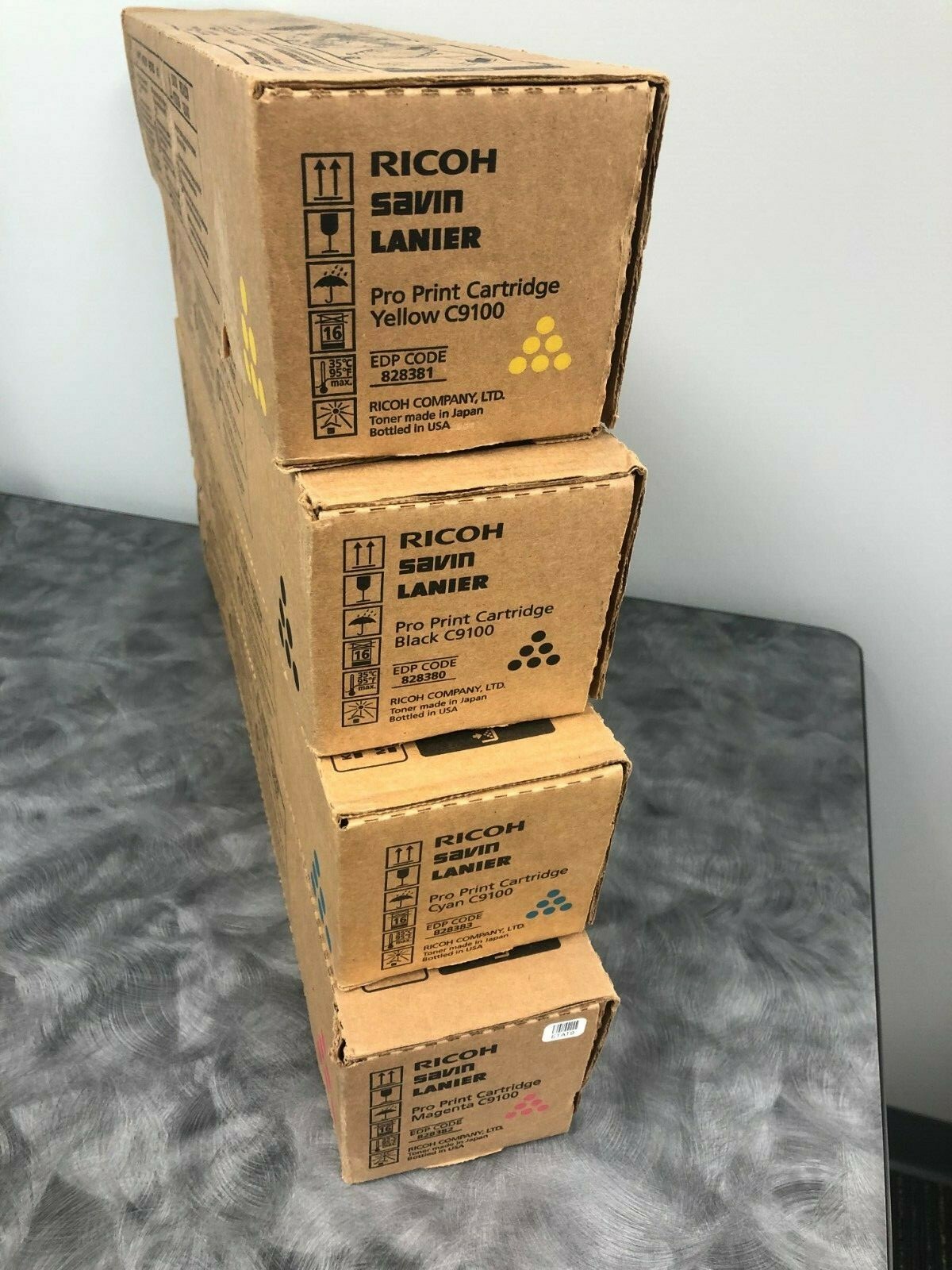 RICOH SAVIN LANIER C9100 TONER SET 828383,828382,828381,828380
