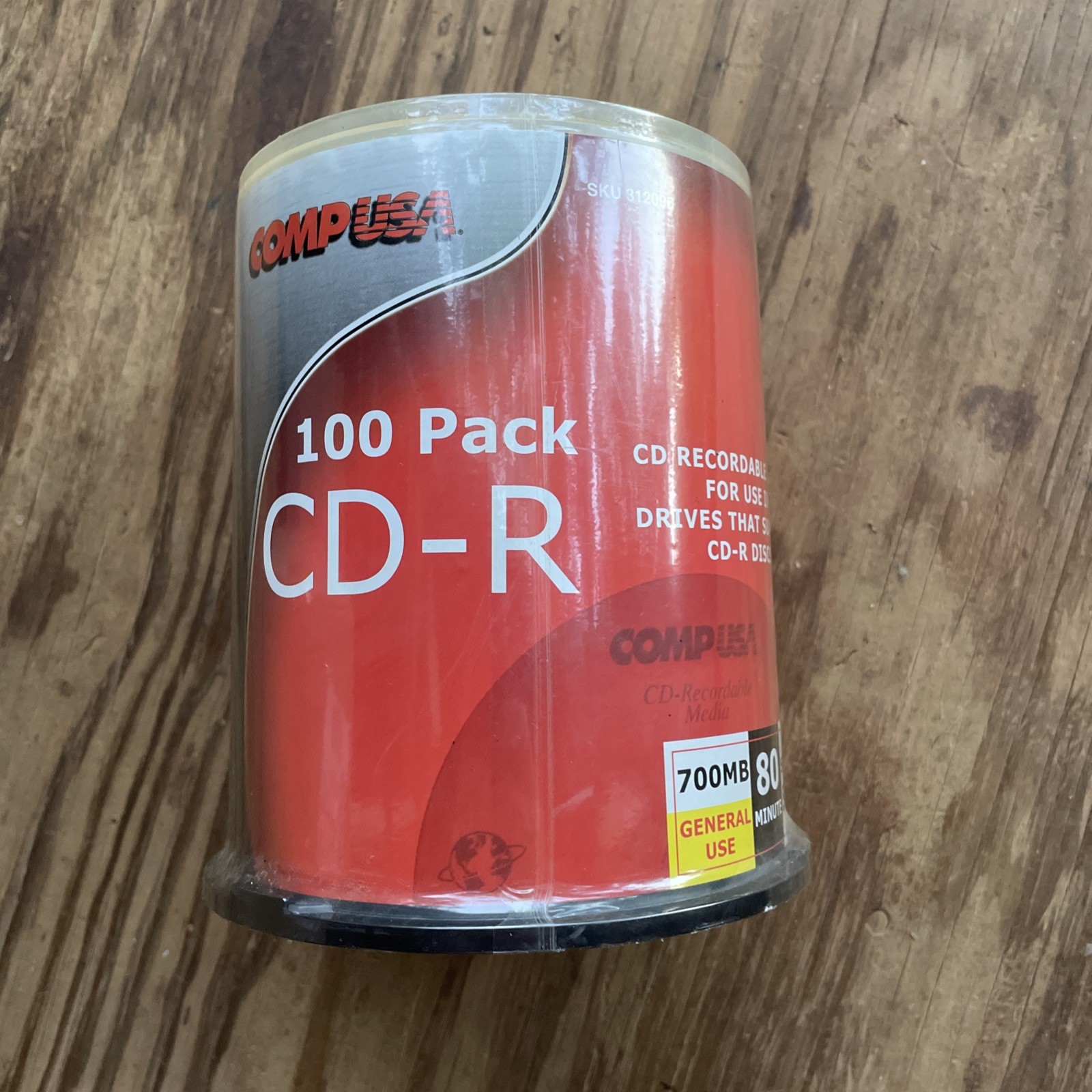 Vtg Comp USA CD-R  700mb 52x Speed 100 Spindle Pack 80 Min -New