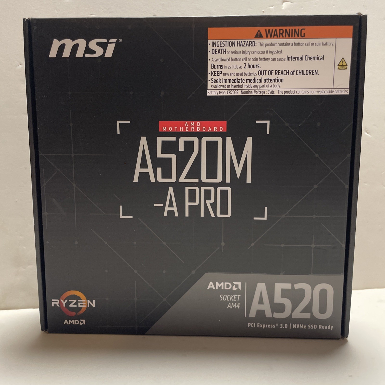 MSI A520M-A PRO ATX MOTHERBOARD AMD 4K New