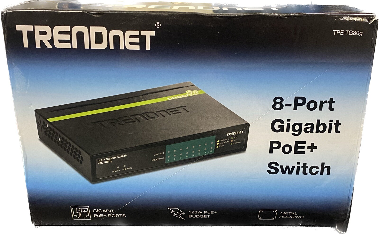 TRENDnet GREENnet (TPE-TG80G) 8-Ports Wall-mountable Switch