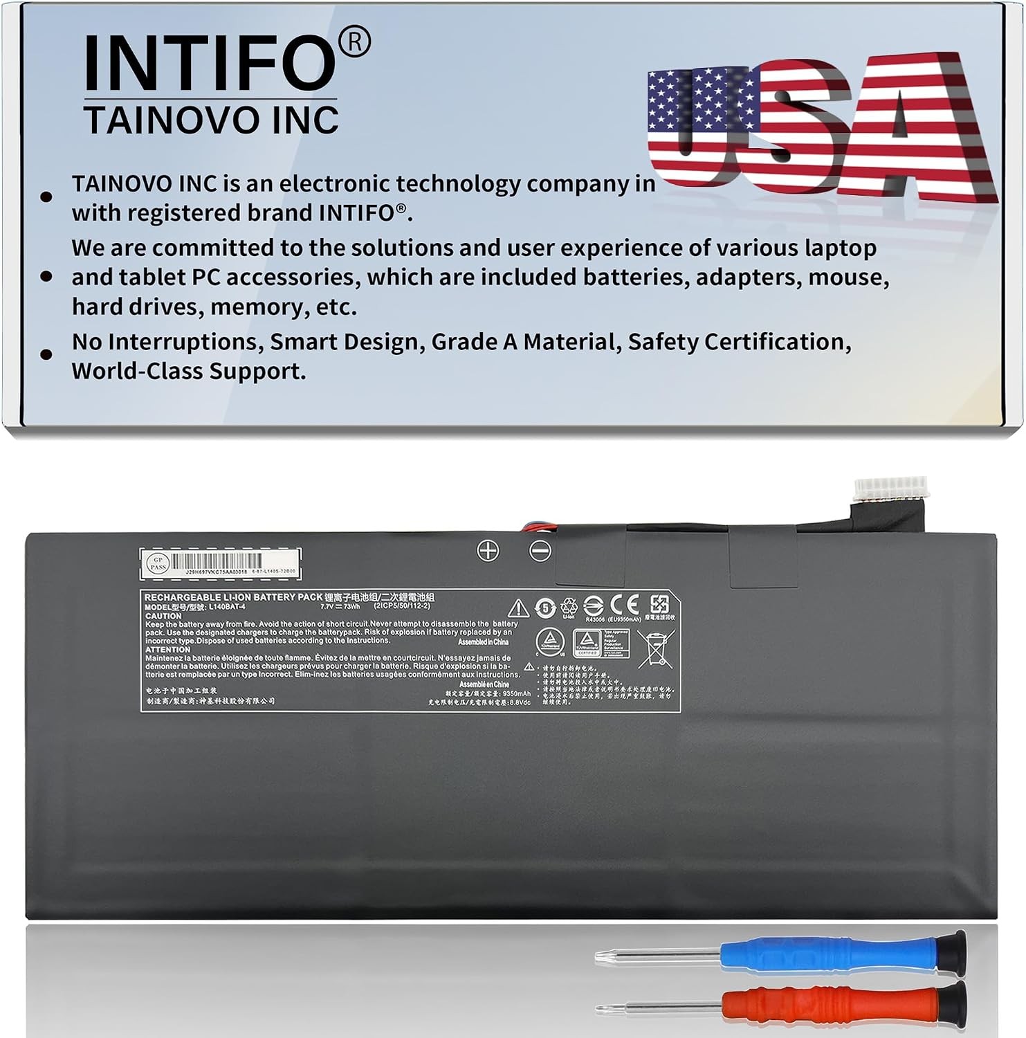 L140BAT 4 Laptop Battery Compatible with Lemp9 System76 Lemur Pro 9 Darter Pro