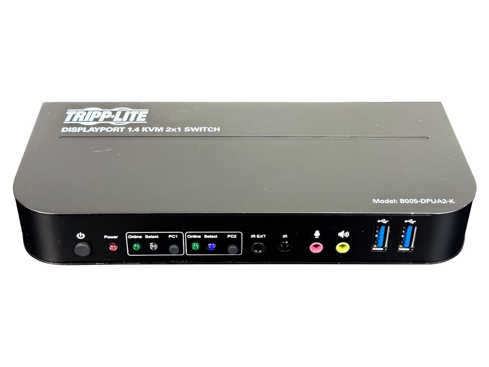 TESTED Tripp Lite 2 Port DisplayPort USB KVM Switch 4K DP 1.4 Docking Station