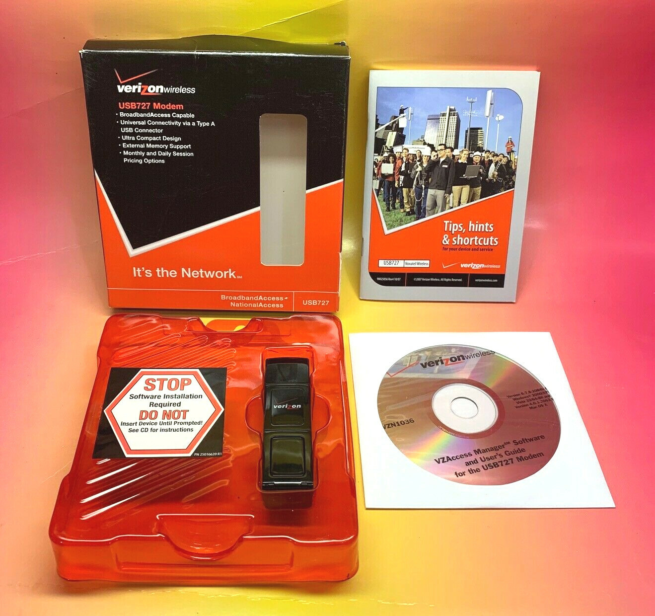 VERIZON Model: USB727 Wireless MODEM USB CELLULAR 3G BROADBAND