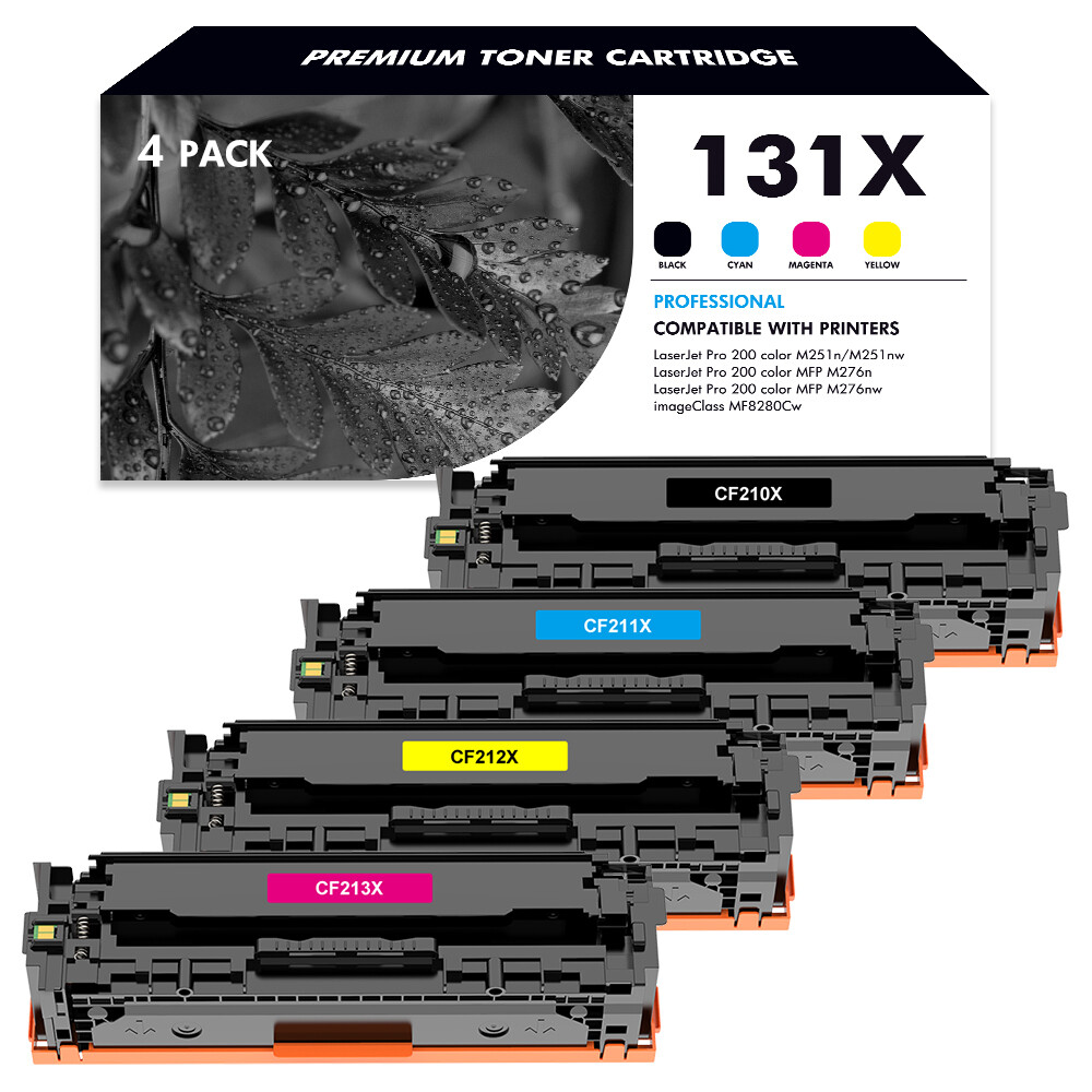 4 PK CF210A 131A Toner Cartridge For HP LaserJet Pro 200 M251nw MFP M276nw M251n