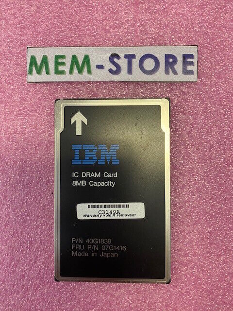 8MB IC DRAM Memory Card (C3149A) 40G1839 07G1416 IBM