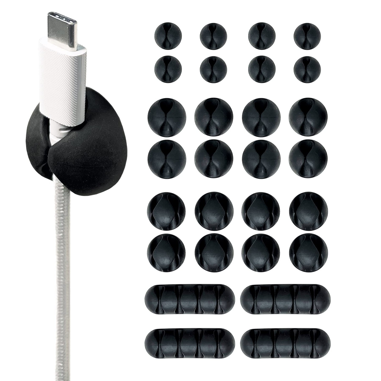 Wrap-It Storage Cable Clips Black