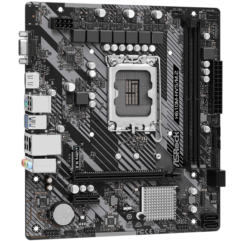 For Asrock H610M-HVS/M.2 R2.0 Motherboard Intel H610 LGA 1700 Micro ATX DDR4