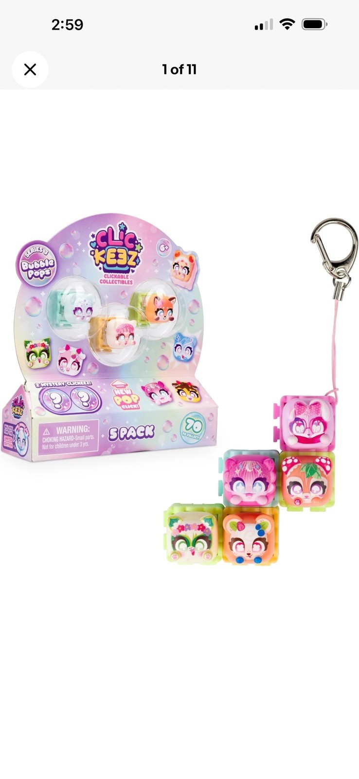 Series 3 5-Pack | 5 Collectible Character Keyboard Keys Click and Clack | Create