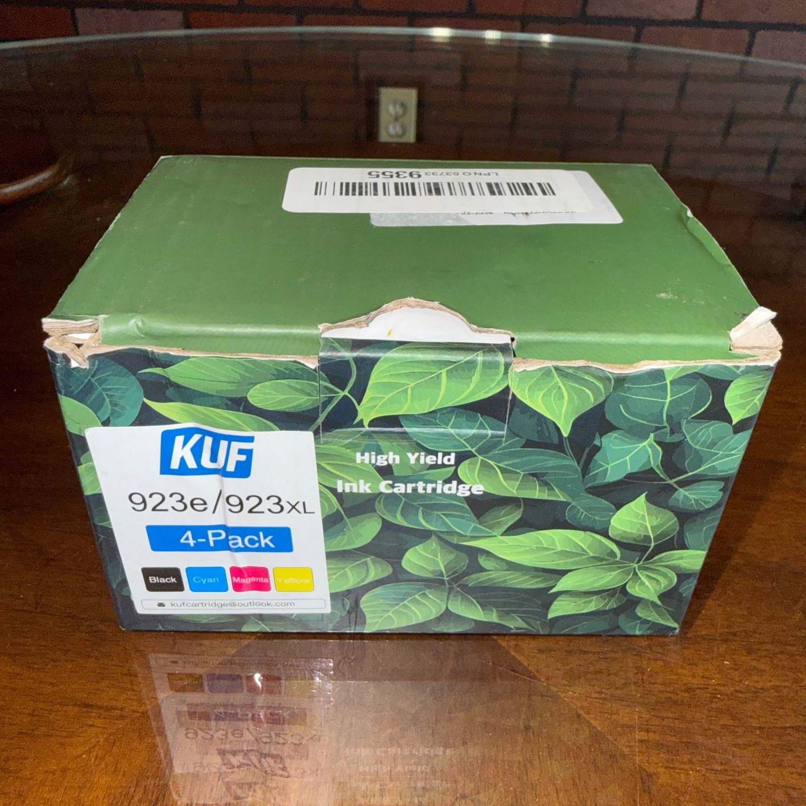 KUF 923e 923XL High Yield Ink Cartridge 4-Pack Black Cyan Magenta Yellow New