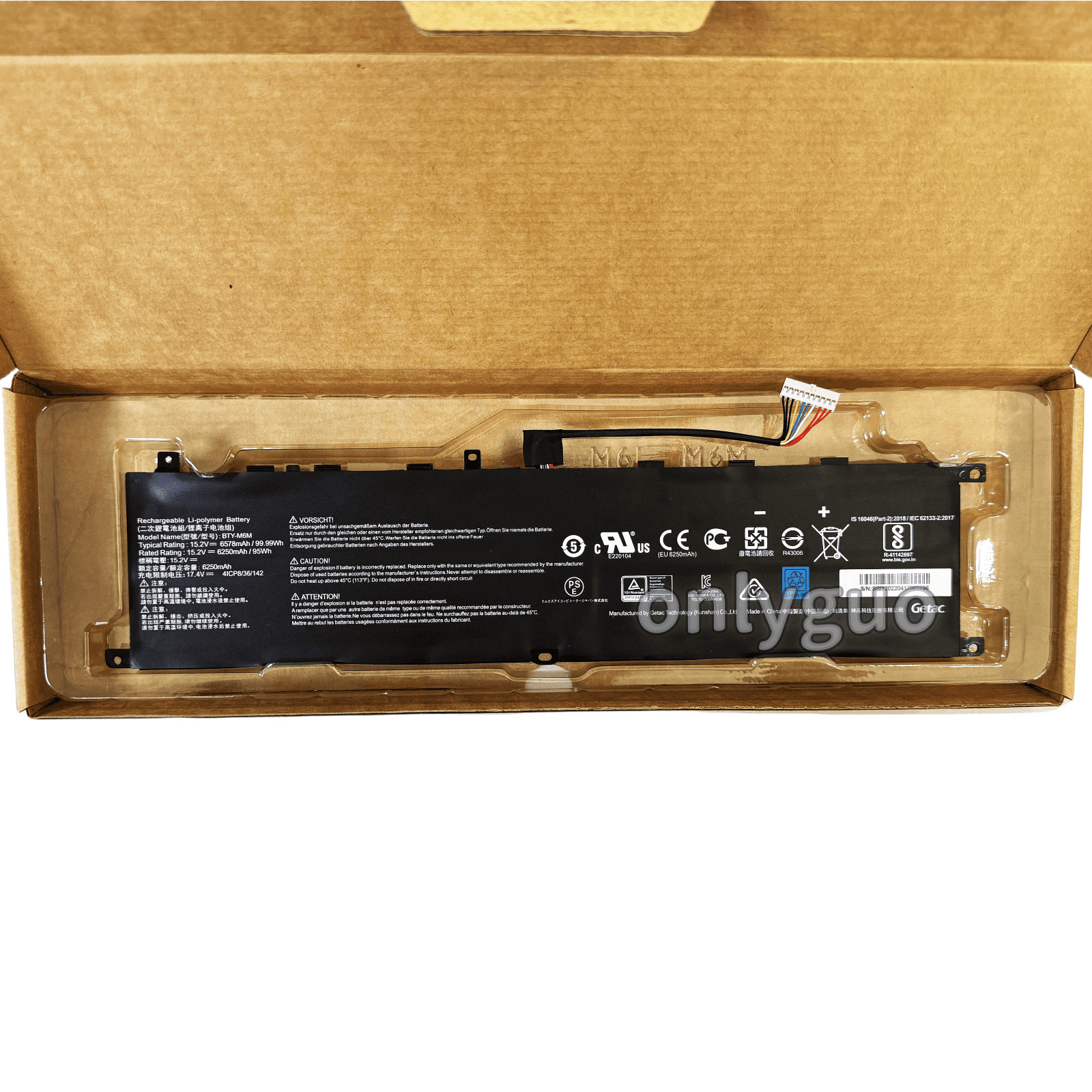 New GENUINE 95WH BTY-M6M BATTERY FOR MSI GE76 GE66 GS66 STEALTH SF 10SF-005US