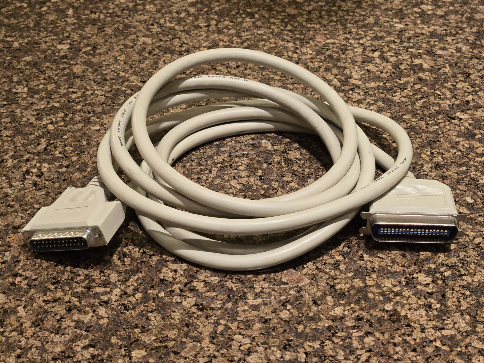PC Concepts - DB25 Parallel Male to CN36 Centronics PC Printer Cable - 10 ft