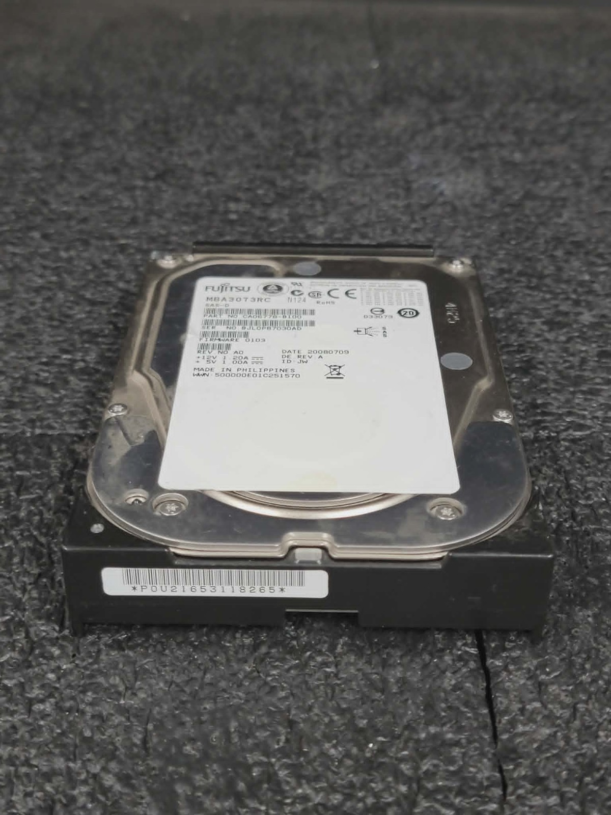 Fujitsu CA06778-B100 MBA3073RC 73GB 15K RPM 16MB 3Gbps SAS-D 3.5" HDD Hard Drive