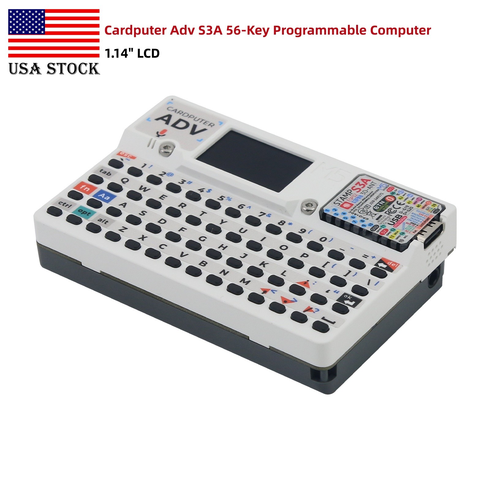 M5Stack Cardputer Adv S3A 56-Key Programmable Card-sized PC Board Keyboard #USA