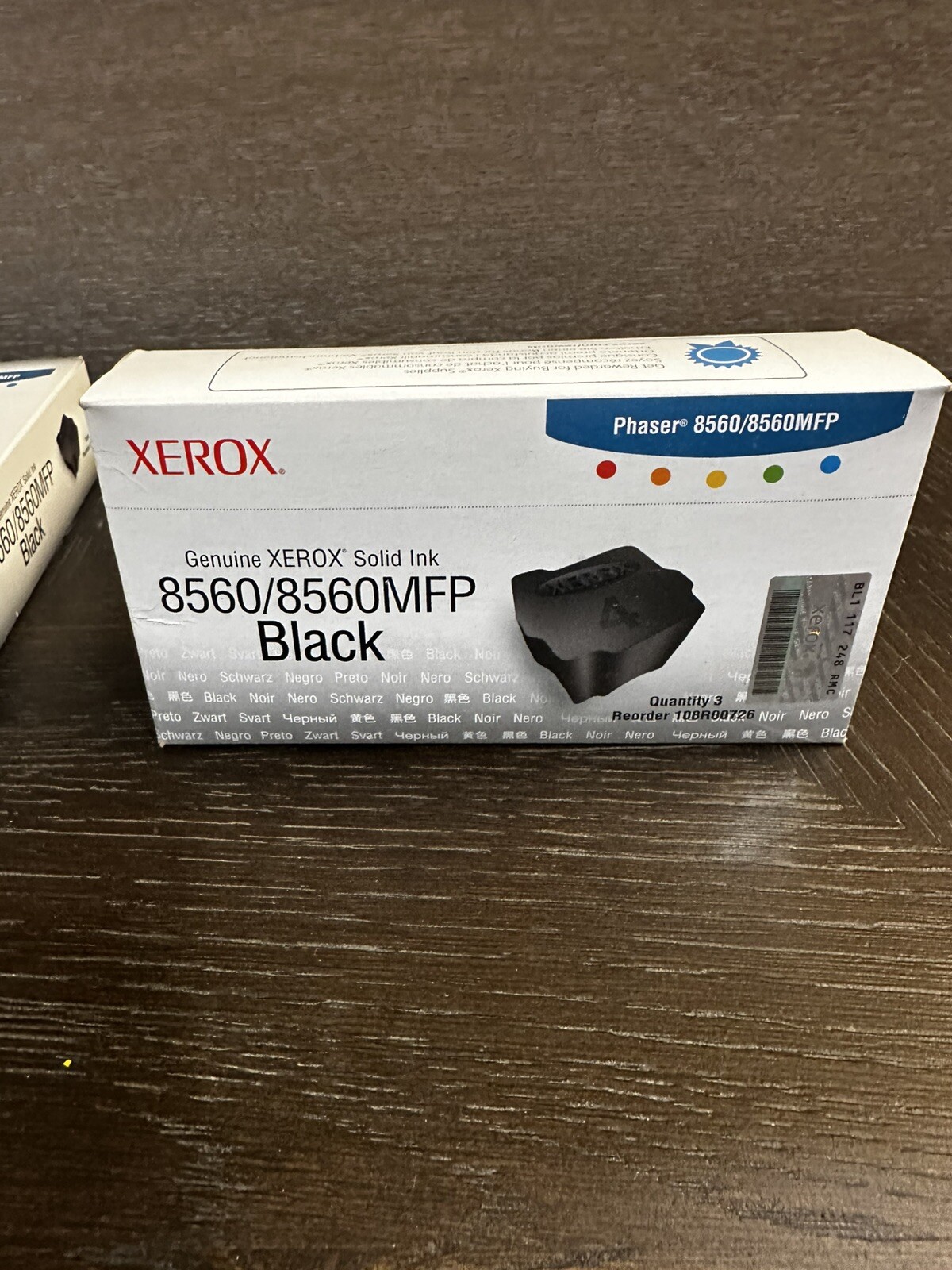 Genuine Xerox 8560/8560MFP Black Solid Ink Toner Cartridge Phaser 108R00726