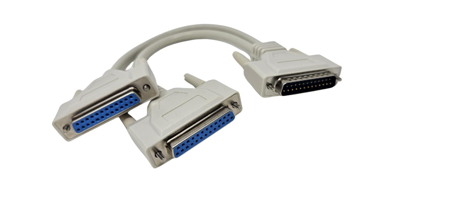 Your Cable Store 1 Foot DB25 Male to Two Female Serial Splitter 1 foot