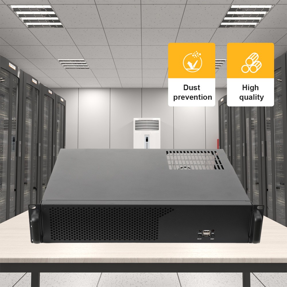 Server Chassis Rackmount 2U Case Supports Mini ITX and Micro ATX (9.6 x 9.6)