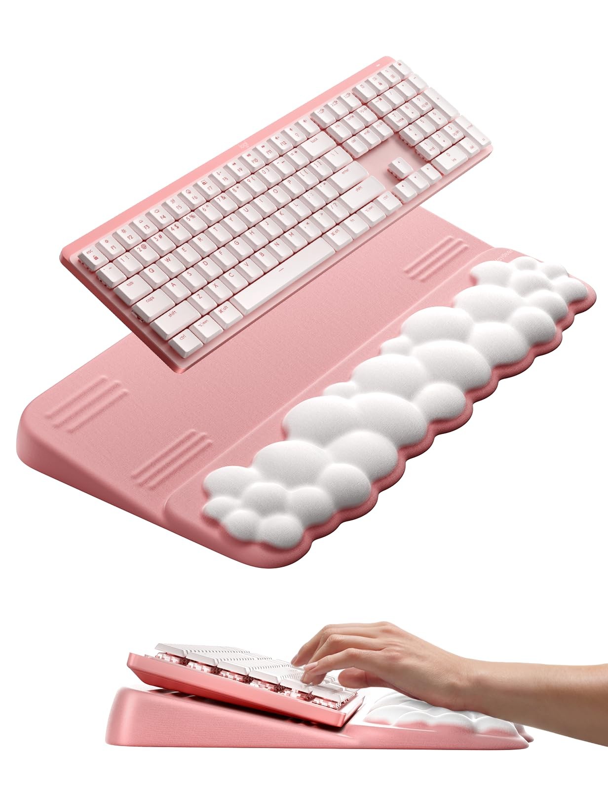 Keyboard Stand Wrist Rest, Cloud Ergonomic Wrist Support Pad Soft Memory Foam...