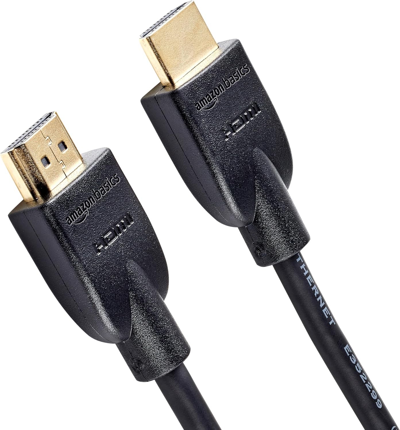 Amazon Basics HDMI Cable, 3ft, 4K@60Hz, High-Speed 4K HDMI 2.0 Cord (18Gbps), 2
